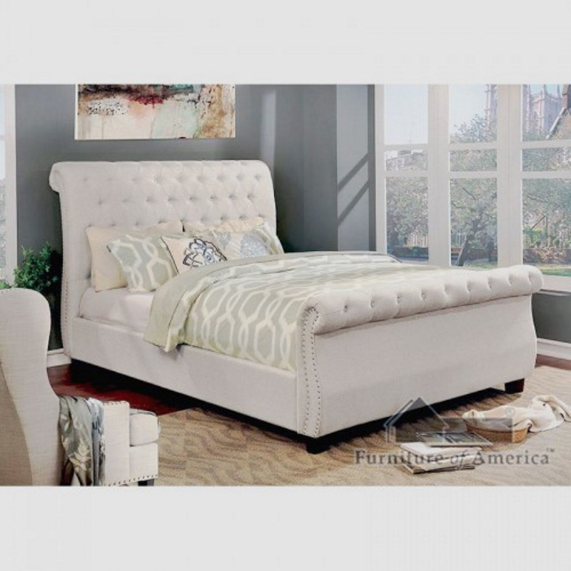 Canora Grey Juna California King Tufted Upholstered Sleigh Bed with